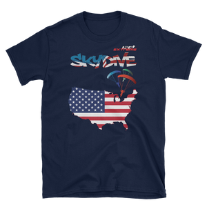 Skydiving T-shirts - Skydive World - AMERICA - Cotton Tee -, Shirts, Skydiving Apparel, Skydiving Apparel, Skydiving Apparel, Skydiving Gear, Olympics, T-Shirts, Skydive Chicago, Skydive City, Skydive Perris, Drop Zone Apparel, USPA, united states parachute association, Freefly, BASE, World Record,