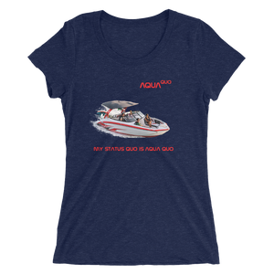 Skydiving T-shirts AquaQuo - "My Status Quo is Aqua Quo" -  Ladies' T-Shirt, , Skydiving Apparel ™, Skydiving Apparel, Skydiving Apparel, Skydiving Gear, Olympics, T-Shirts, Skydive Chicago, Skydive City, Skydive Perris, Drop Zone Apparel, USPA, united states parachute association, Freefly, BASE, World Record,