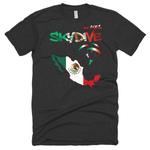 Skydiving T-shirts - Skydive All World - MEXICO - Unisex Tee -, Shirts, Skydiving Apparel, Skydiving Apparel, Skydiving Apparel, Skydiving Gear, Olympics, T-Shirts, Skydive Chicago, Skydive City, Skydive Perris, Drop Zone Apparel, USPA, united states parachute association, Freefly, BASE, World Record,