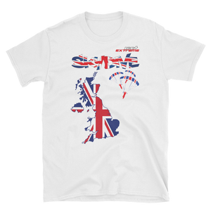 Skydiving T-shirts - Skydive World - The United Kingdom (UK) - Cotton Tee -, Shirts, Skydiving Apparel, Skydiving Apparel, Skydiving Apparel, Skydiving Gear, Olympics, T-Shirts, Skydive Chicago, Skydive City, Skydive Perris, Drop Zone Apparel, USPA, united states parachute association, Freefly, BASE, World Record,