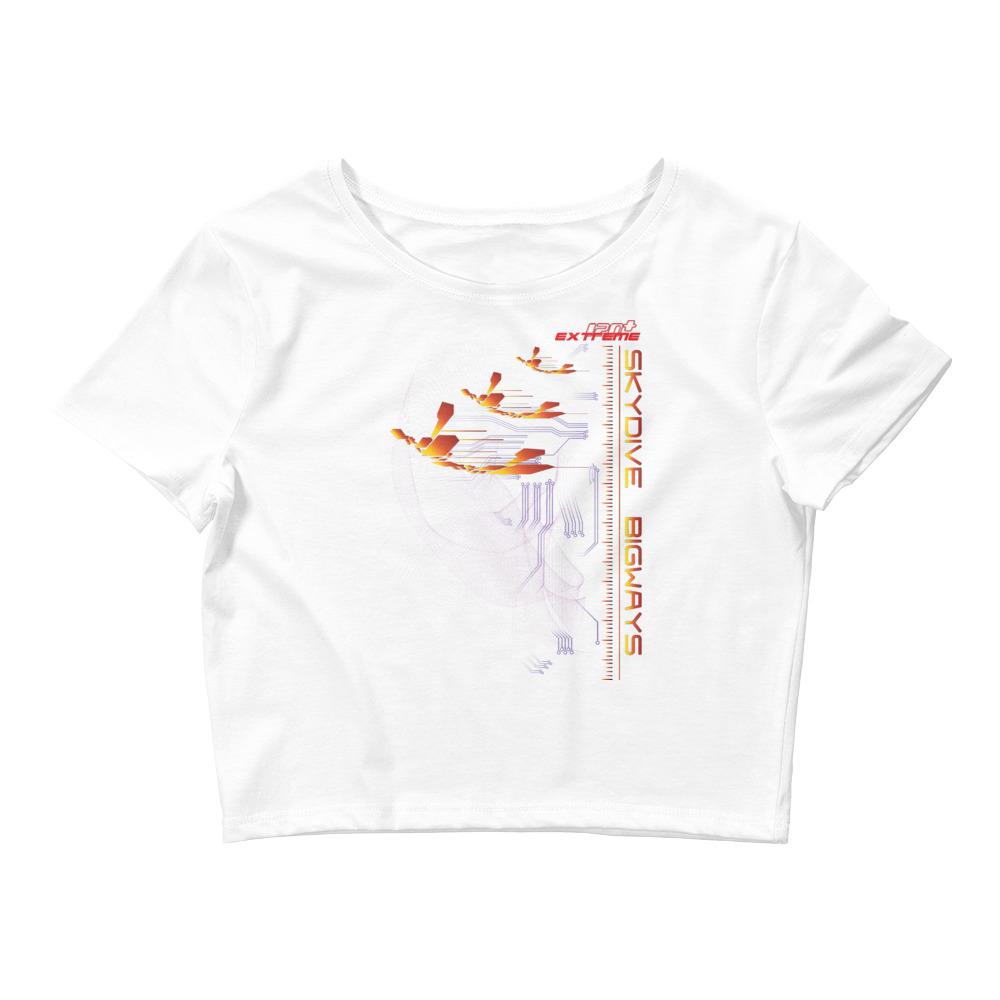 Skydiving T-shirts Women`s Crop Top - Skydive BIGWAYS -, , Skydiving Apparel, Skydiving Apparel, Skydiving Apparel, Skydiving Gear, Olympics, T-Shirts, Skydive Chicago, Skydive City, Skydive Perris, Drop Zone Apparel, USPA, united states parachute association, Freefly, BASE, World Record,