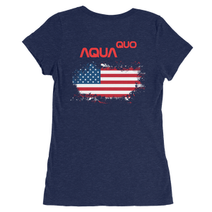 Skydiving T-shirts AquaQuo - "My Status Quo is Aqua Quo" -  Ladies' T-Shirt, , Skydiving Apparel ™, Skydiving Apparel, Skydiving Apparel, Skydiving Gear, Olympics, T-Shirts, Skydive Chicago, Skydive City, Skydive Perris, Drop Zone Apparel, USPA, united states parachute association, Freefly, BASE, World Record,