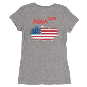 Skydiving T-shirts AquaQuo - "My Status Quo is Aqua Quo" -  Ladies' T-Shirt, , Skydiving Apparel ™, Skydiving Apparel, Skydiving Apparel, Skydiving Gear, Olympics, T-Shirts, Skydive Chicago, Skydive City, Skydive Perris, Drop Zone Apparel, USPA, united states parachute association, Freefly, BASE, World Record,