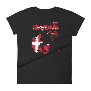 Skydiving T-shirts - Skydive All World - DENMARK - Ladies' Tee -, Shirts, Skydiving Apparel, Skydiving Apparel, Skydiving Apparel, Skydiving Gear, Olympics, T-Shirts, Skydive Chicago, Skydive City, Skydive Perris, Drop Zone Apparel, USPA, united states parachute association, Freefly, BASE, World Record,