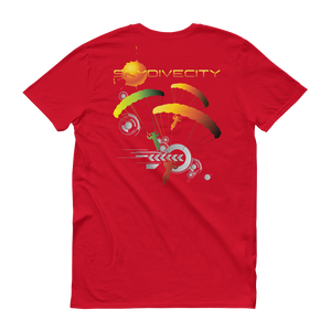Skydiving T-shirts Skydive City - Sunrise - Men`s Colored T-Shirts, Men's Colored Tees, Skydiving Apparel, Skydiving Apparel, Skydiving Apparel, Skydiving Gear, Olympics, T-Shirts, Skydive Chicago, Skydive City, Skydive Perris, Drop Zone Apparel, USPA, united states parachute association, Freefly, BASE, World Record,