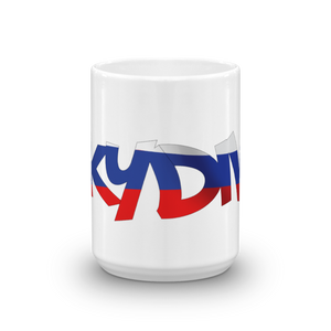Skydiving T-shirts Skydiving Mug Team Russia, White Mugs, Skydiving Apparel, Skydiving Apparel, Skydiving Apparel, Skydiving Gear, Olympics, T-Shirts, Skydive Chicago, Skydive City, Skydive Perris, Drop Zone Apparel, USPA, united states parachute association, Freefly, BASE, World Record,