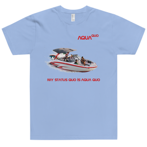 Skydiving T-shirts AquaQuo - "My Status Quo is Aqua Quo" - Unisex T-Shirt, , Skydiving Apparel ™, Skydiving Apparel, Skydiving Apparel, Skydiving Gear, Olympics, T-Shirts, Skydive Chicago, Skydive City, Skydive Perris, Drop Zone Apparel, USPA, united states parachute association, Freefly, BASE, World Record,