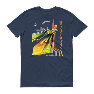 Skydiving T-shirts Skydive City - Sunrise - Men`s Colored T-Shirts, Men's Colored Tees, Skydiving Apparel, Skydiving Apparel, Skydiving Apparel, Skydiving Gear, Olympics, T-Shirts, Skydive Chicago, Skydive City, Skydive Perris, Drop Zone Apparel, USPA, united states parachute association, Freefly, BASE, World Record,